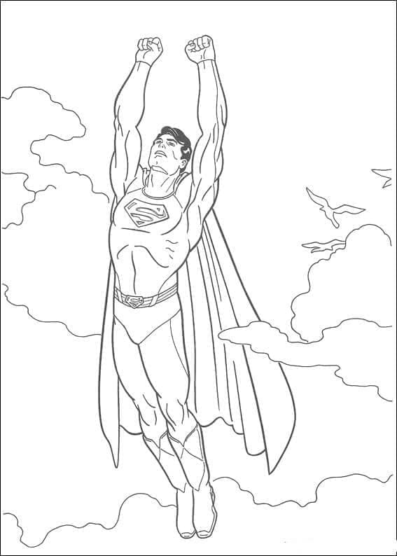 Desenho de Superman DC Liga da Justiça para colorir