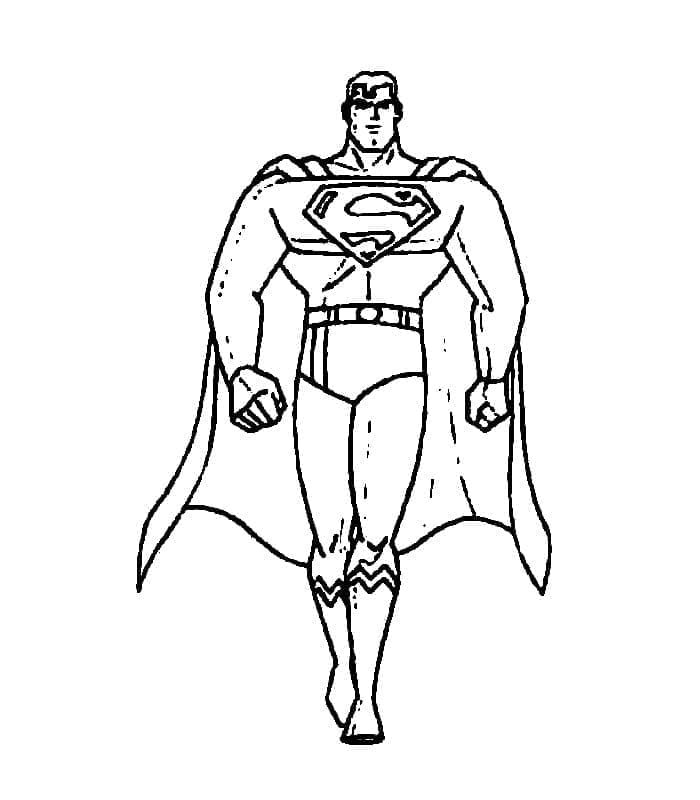 Desenho de Superman Fantástico para colorir