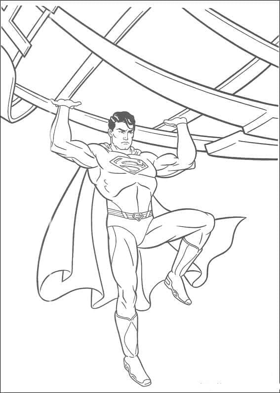 Desenho de Superman Forte para colorir