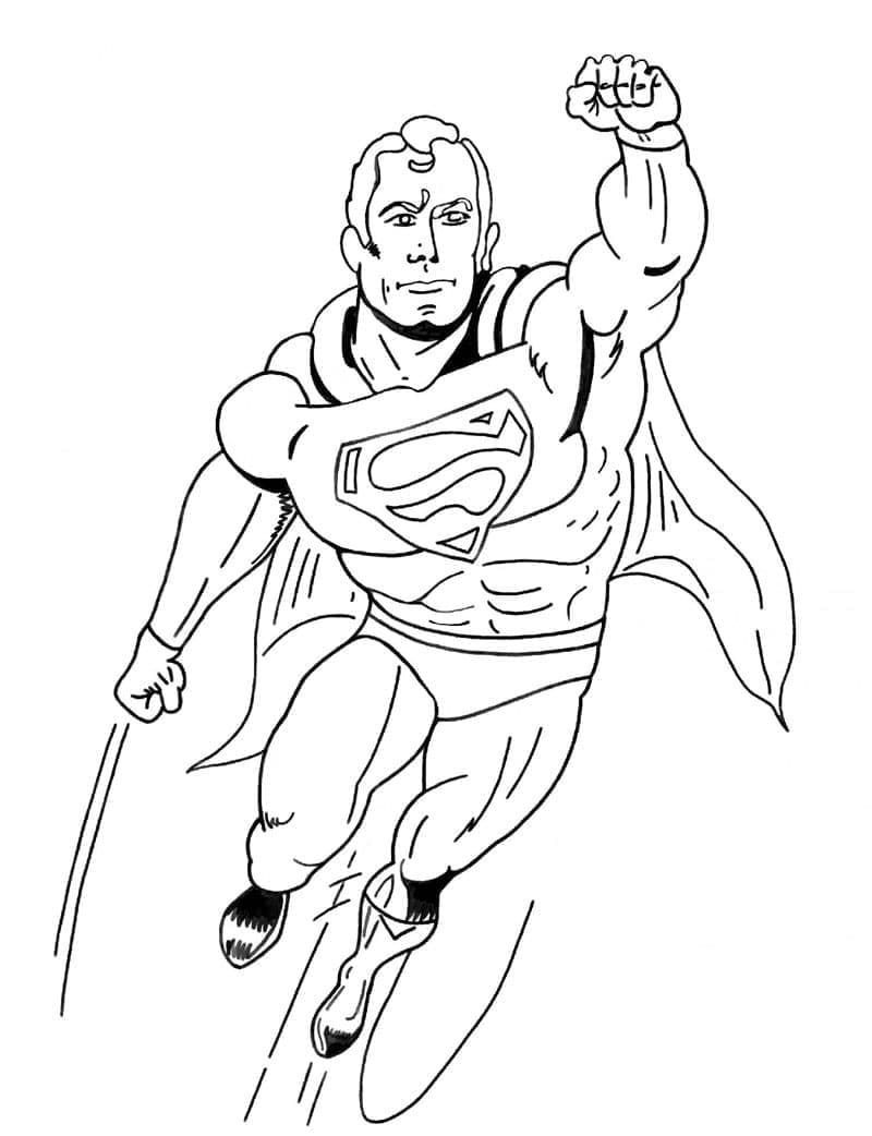 Desenho de Superman Grátis Para Crianças para colorir