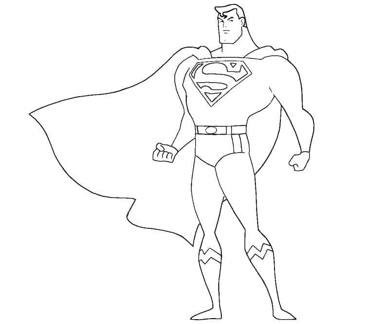 Desenho de Superman Grátis para colorir