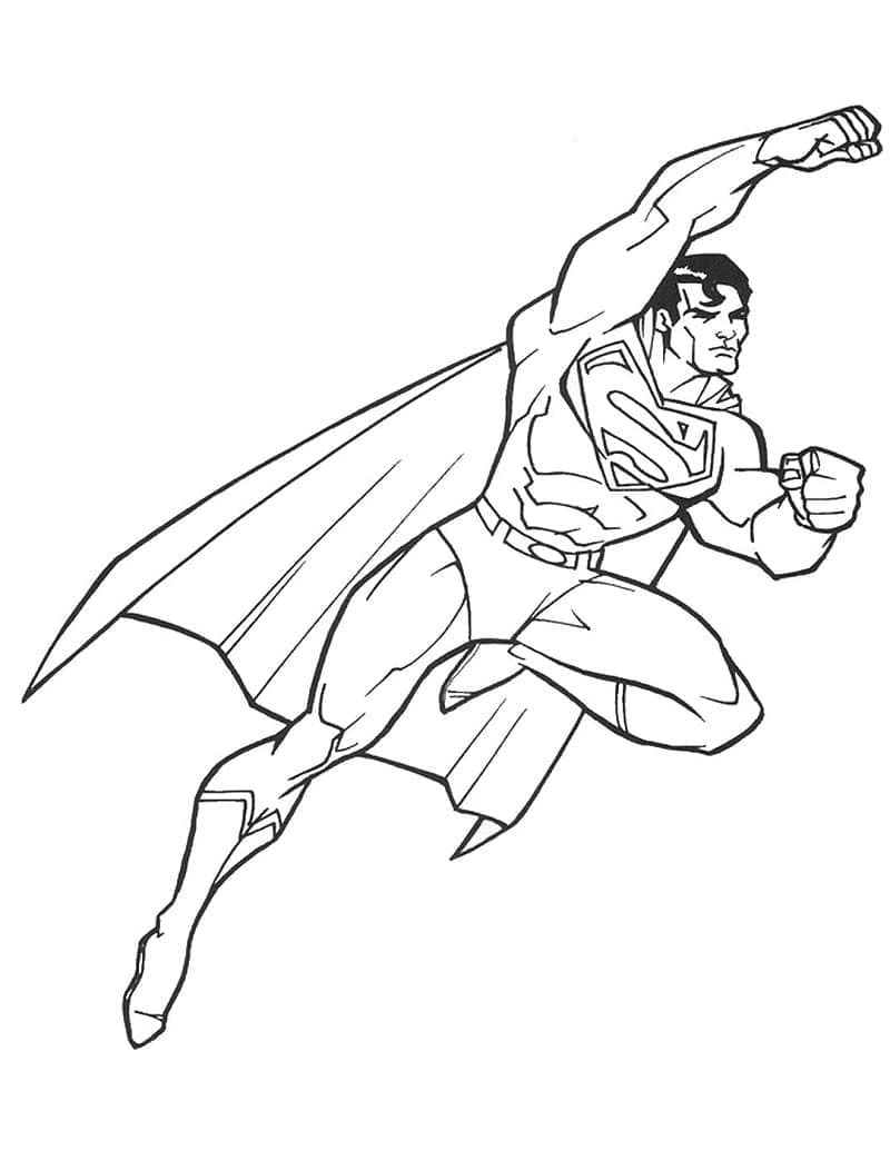 Desenho de Superman Imprimível Para Crianças para colorir