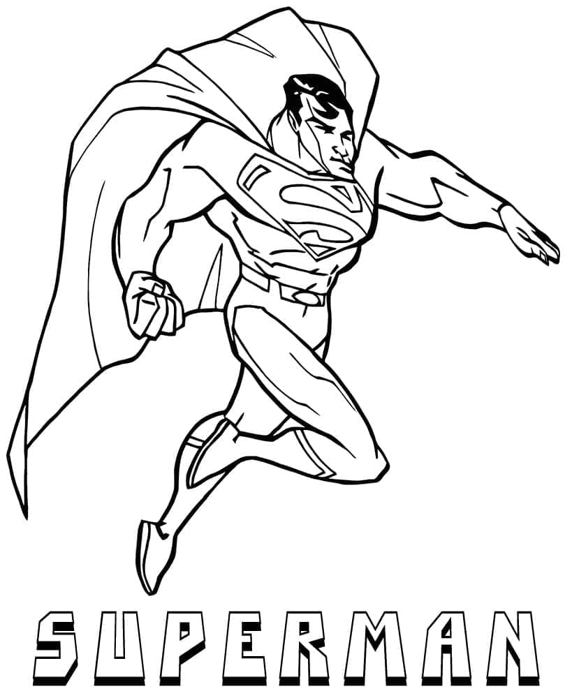 Desenho de Superman Imprimível para colorir