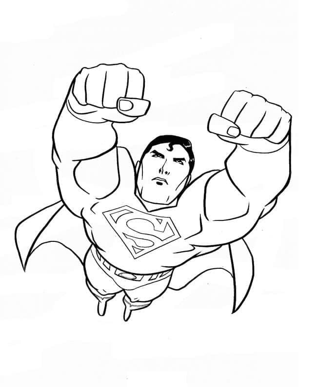 Desenho de Superman Incrível para colorir