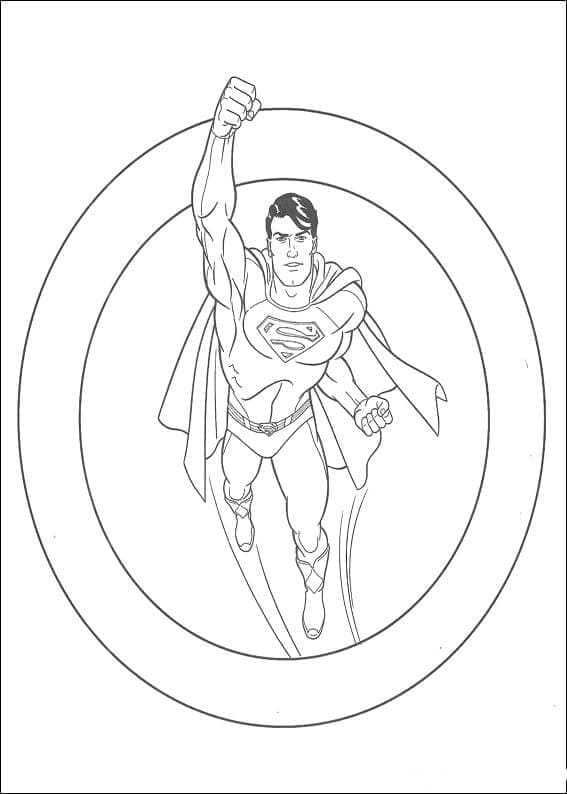 Desenho de Superman Liga da Justiça para colorir