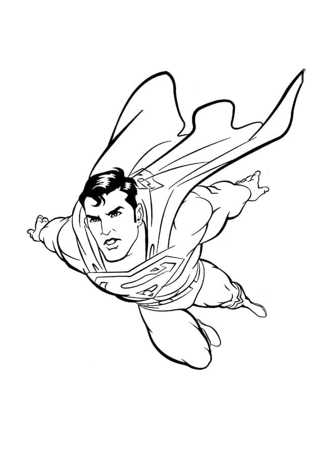 Desenho de Superman Muito Incrível para colorir