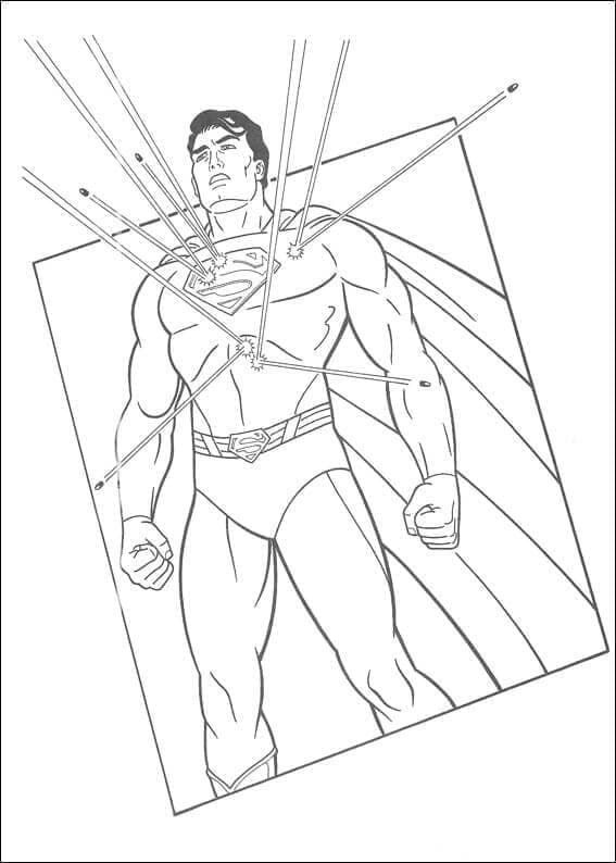 Desenho de Superman Poderoso para colorir