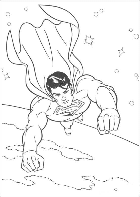 Desenho de Superman de DC Liga da Justiça para colorir