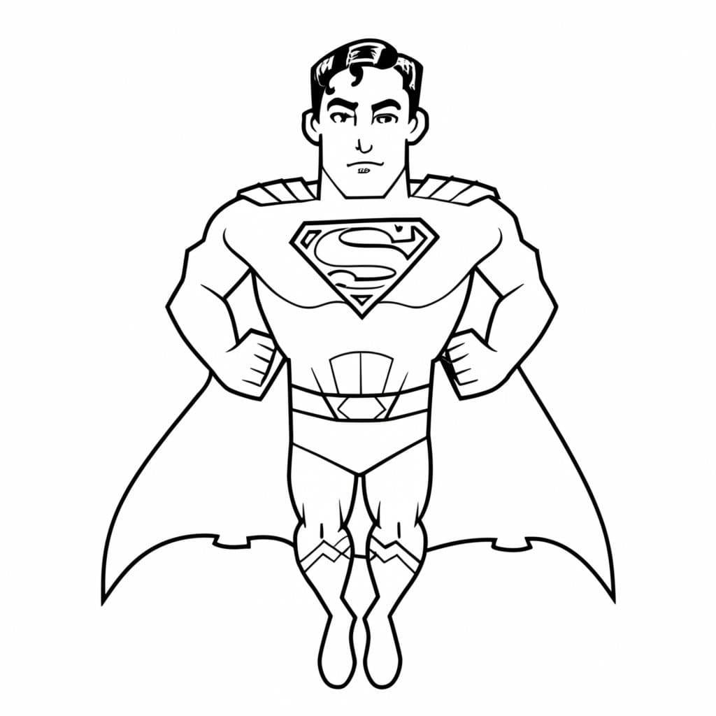 Desenho de Superman de DC para colorir