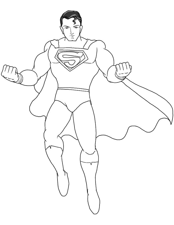 Desenho de Superman de Liga da Justiça para colorir