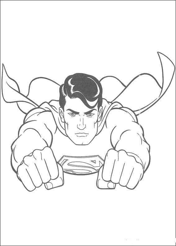 Desenho de Superman do Desenho Animado para colorir