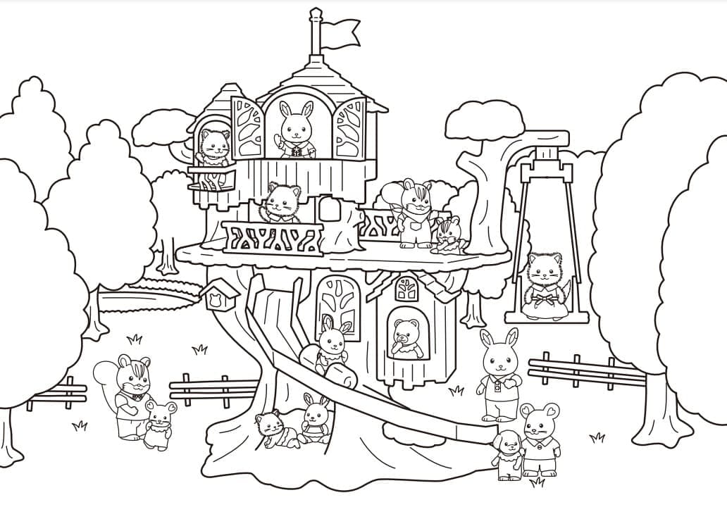 Desenho deSylvanian Families 11 para colorir