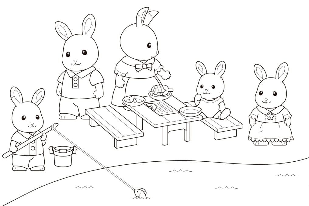 Desenho deSylvanian Families 14 para colorir