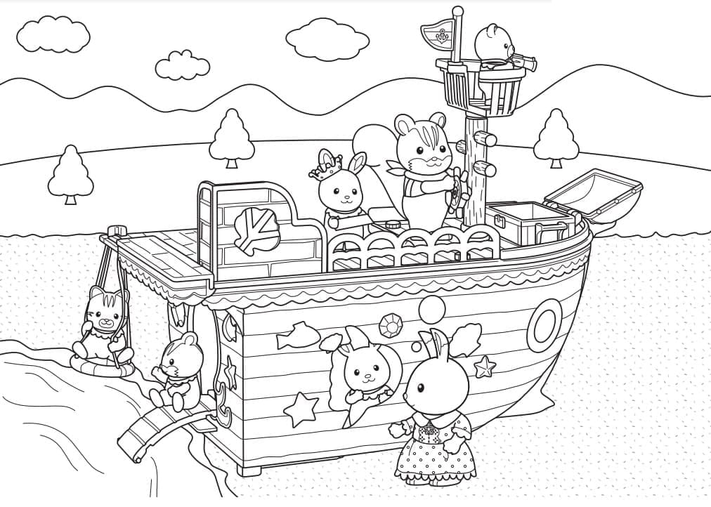 Desenho deSylvanian Families 17 para colorir