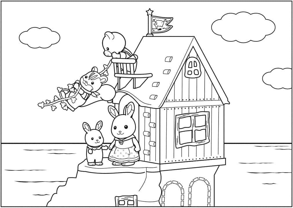 Desenho deSylvanian Families 2 para colorir