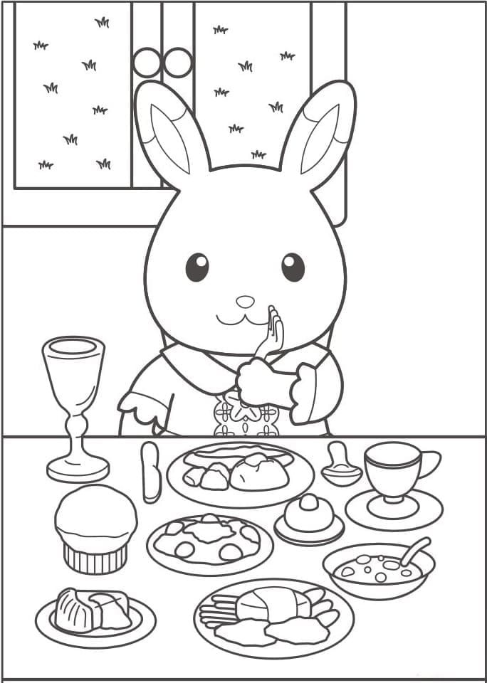 Desenho deSylvanian Families 3 para colorir