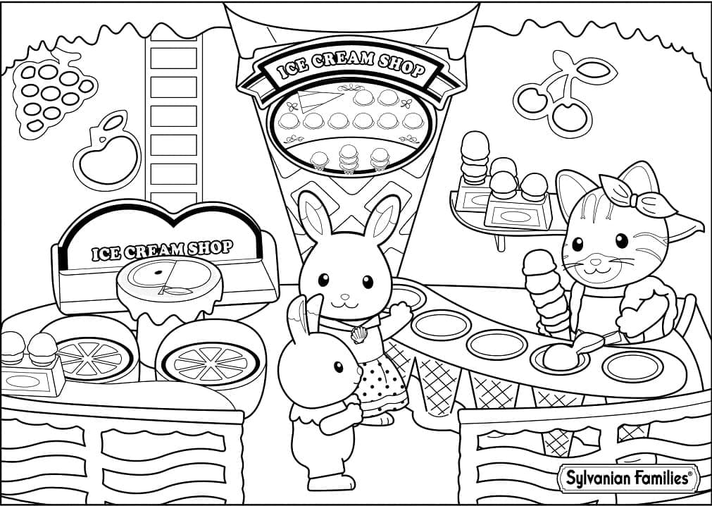 Desenho deSylvanian Families 4 para colorir