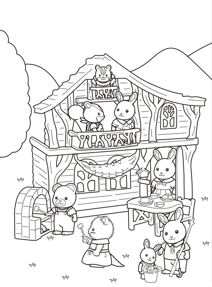 Desenho deSylvanian Families 7 para colorir