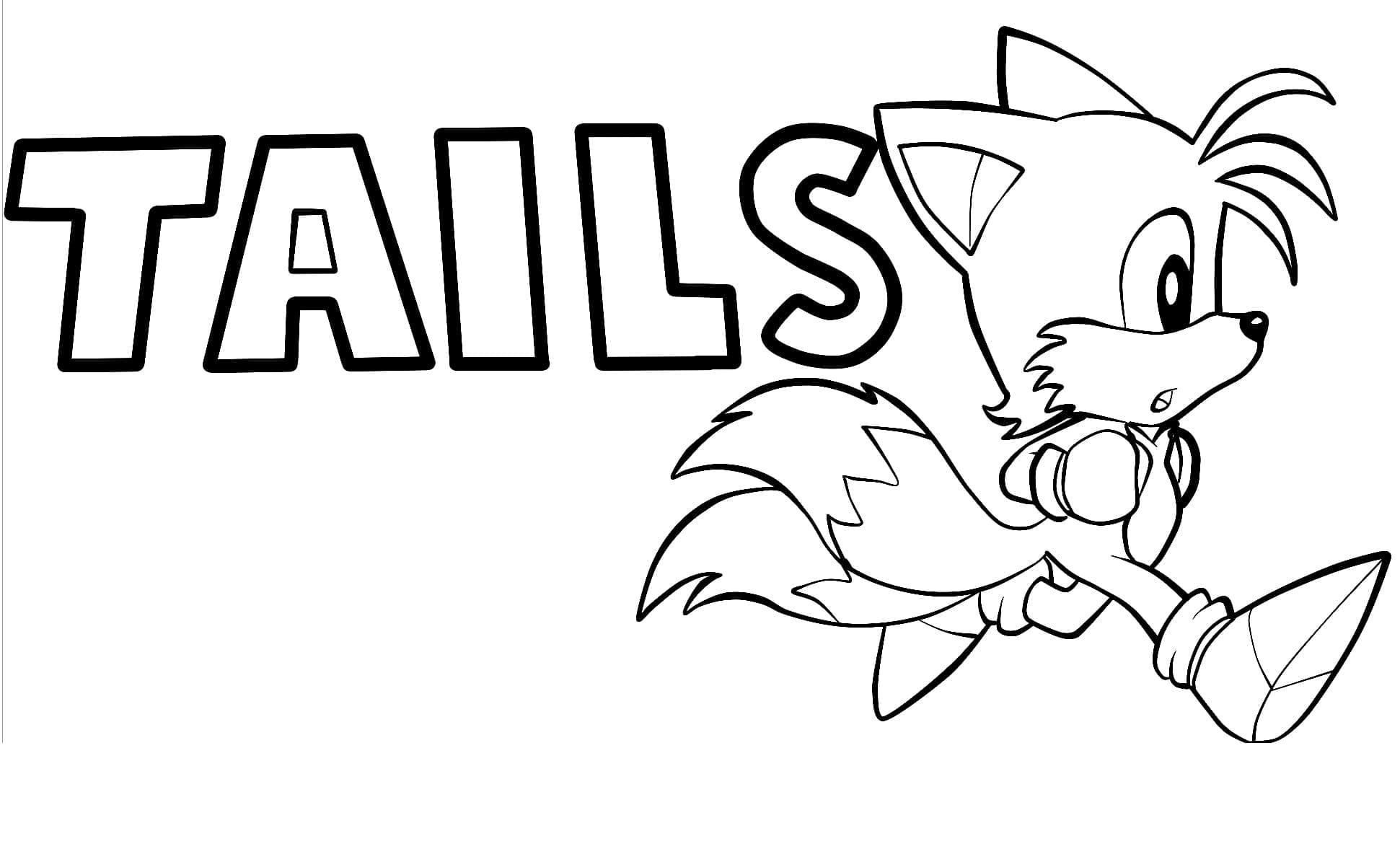 Desenho deTails Sonic Grátis para colorir