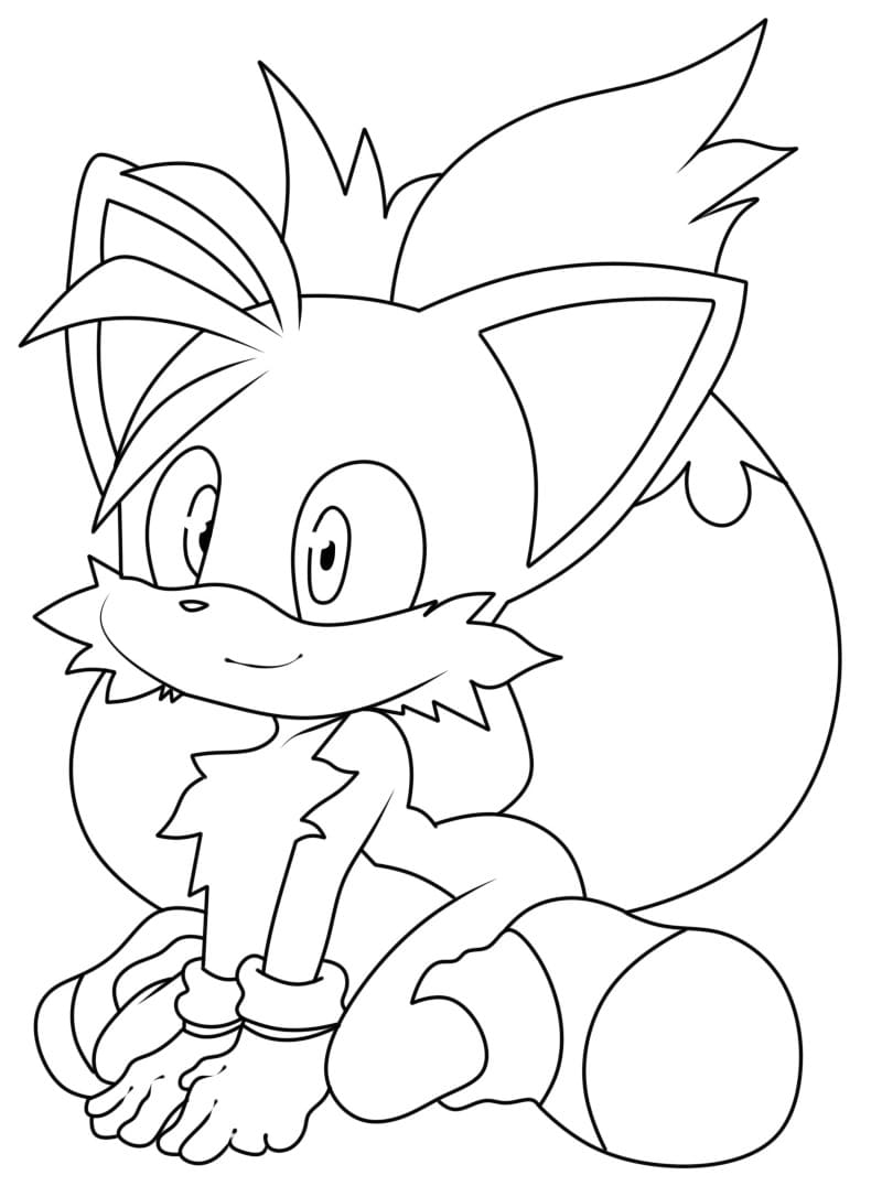 Desenho deTails Sonic Imprimível para colorir