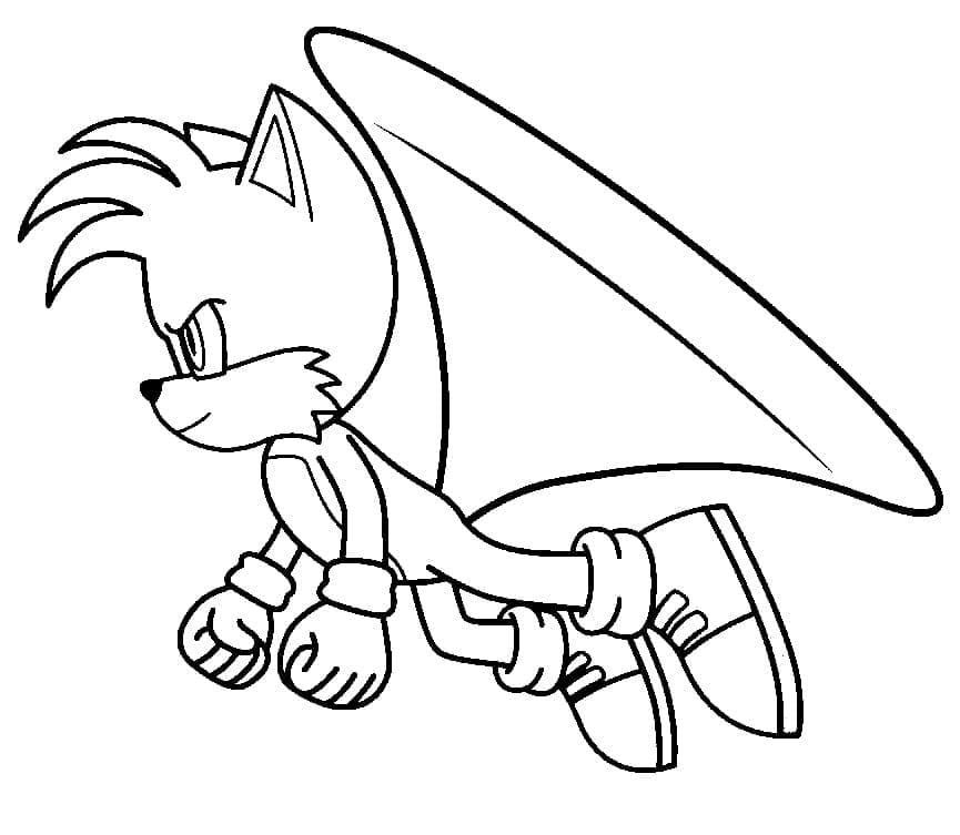 Desenho deTails Sonic Incrível para colorir