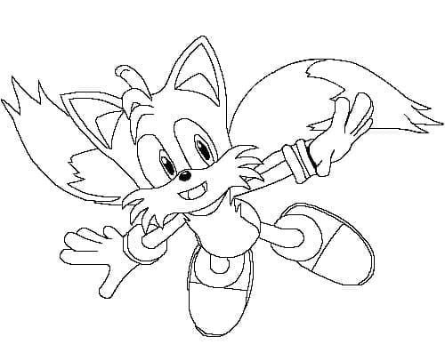 Desenho deTails Sonic Para Crianças para colorir