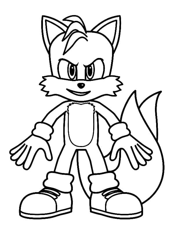 Desenho deTails de Sonic the Hedgehog para colorir