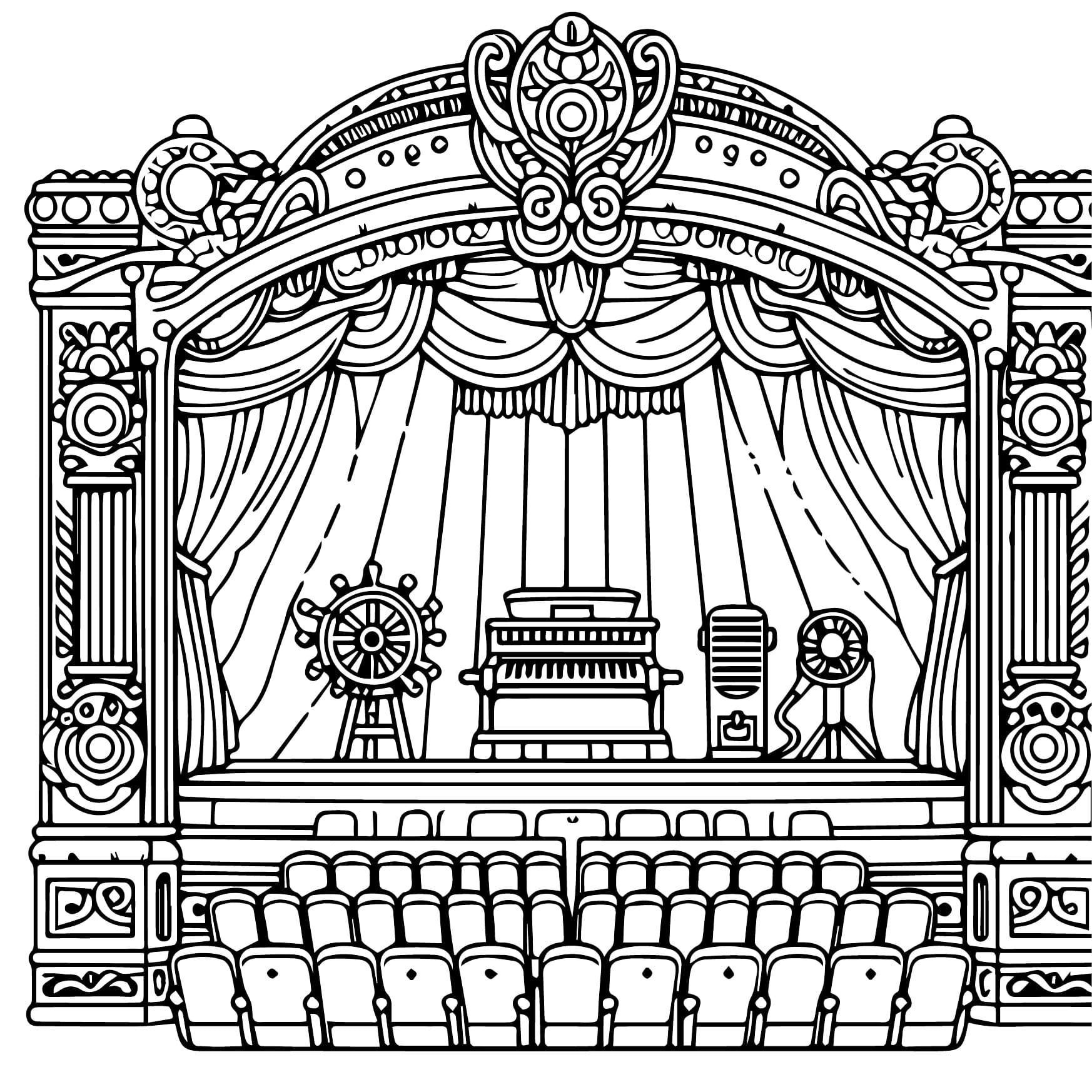 Desenho deTeatro Incrível para colorir