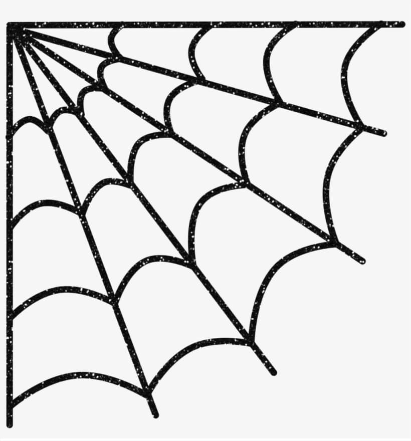 Desenho deTeia de Aranha Fácil para colorir