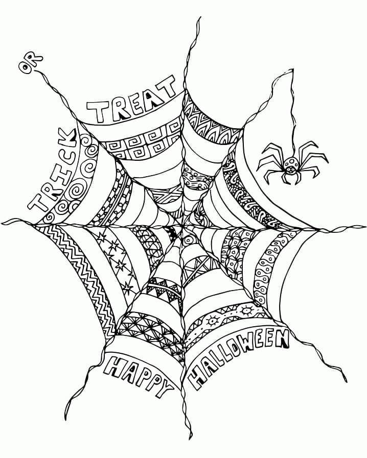 Desenho deTeia de Aranha Para Adultos para colorir