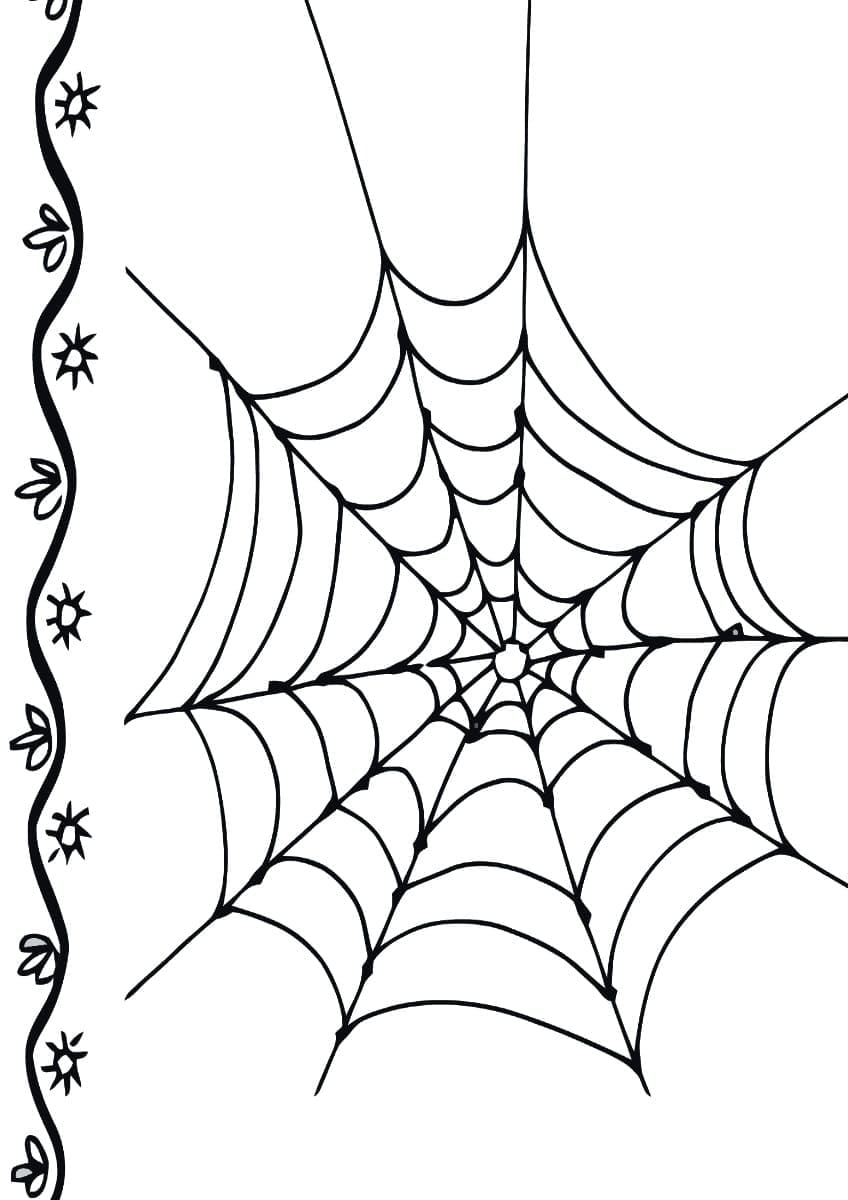 Desenho deTeia de Aranha Para Crianças para colorir