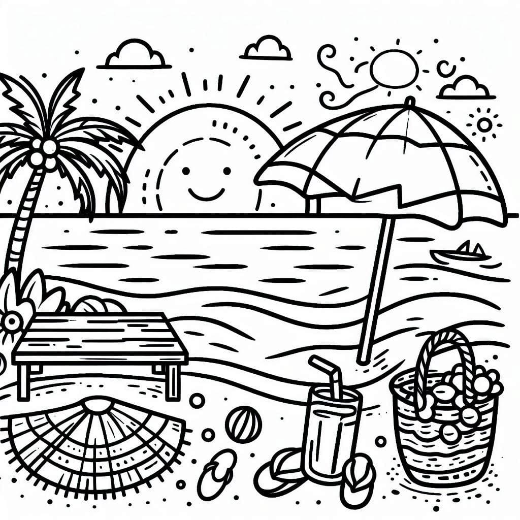 Desenhos de Verão para colorir