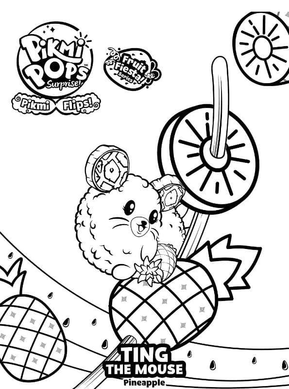 Desenho deTing de Pikmi Pops para colorir