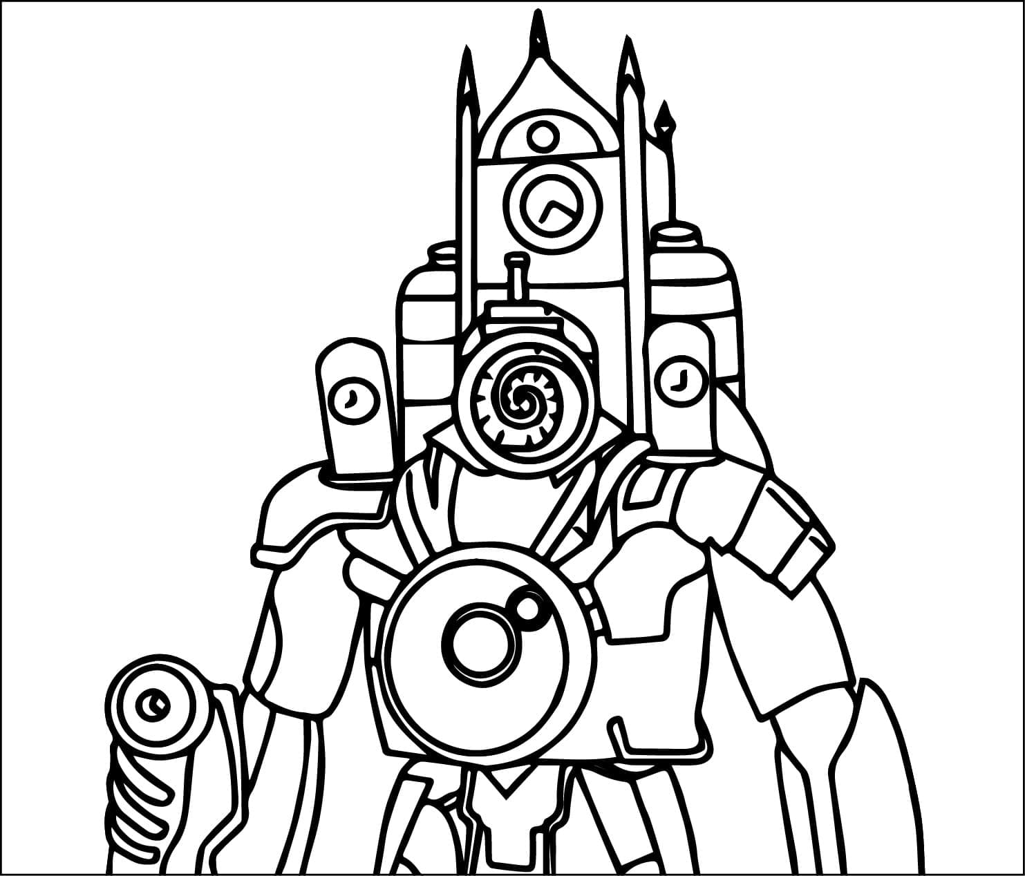 Desenho deTitan Clock Man para colorir