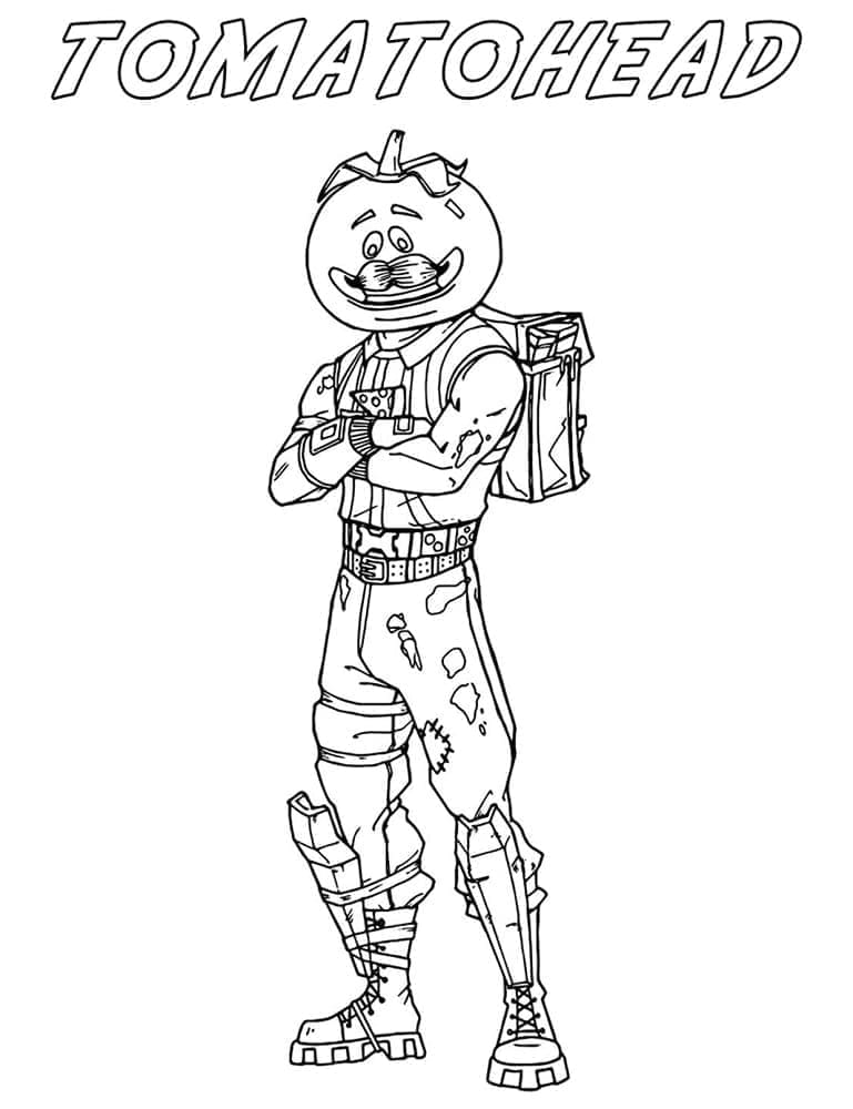 Desenho deTomatohead de Fortnite para colorir