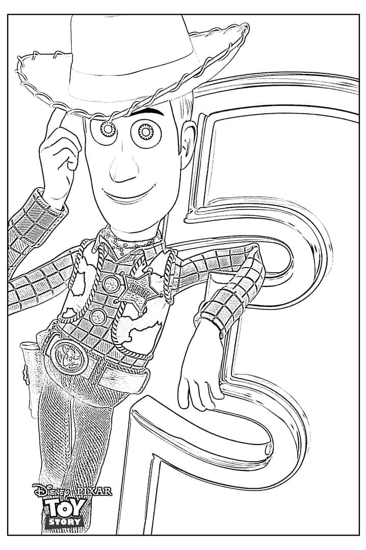 Desenho deToy Story Woody para colorir