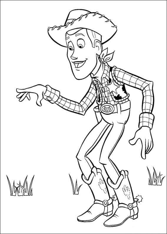 Desenho deToy Story Xerife Woody para colorir