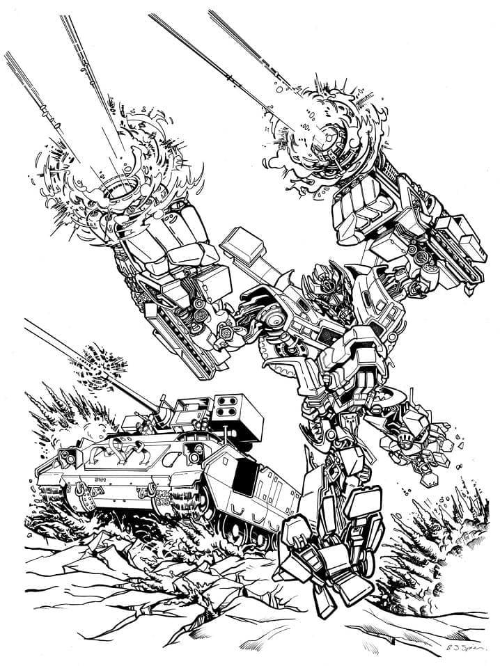 Desenho deTransformers 3 para colorir