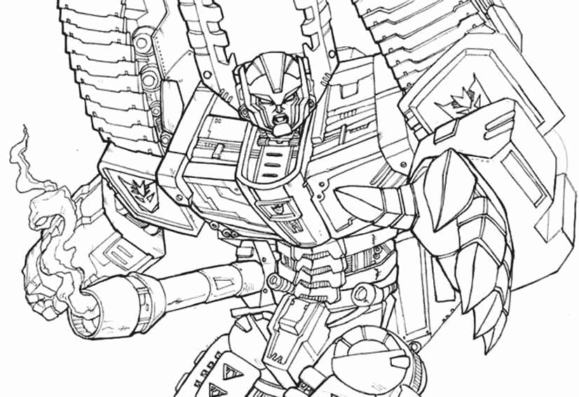 Desenho deTransformers Grátis Para Crianças para colorir