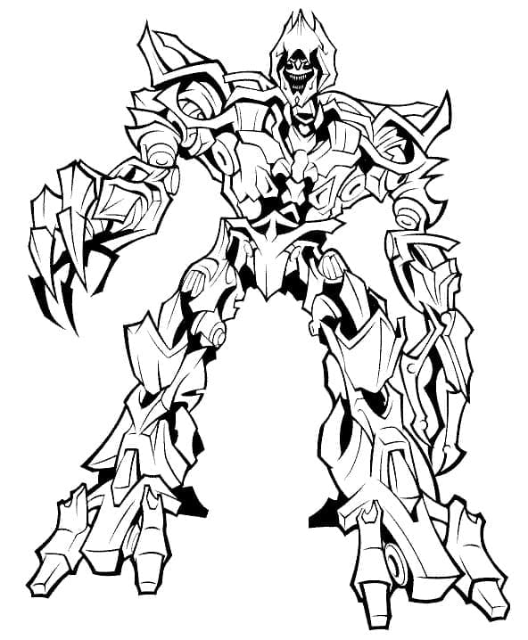 Desenho deTransformers Megatron para colorir