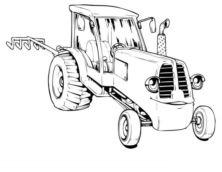 Desenho deTrator Agrícola para colorir