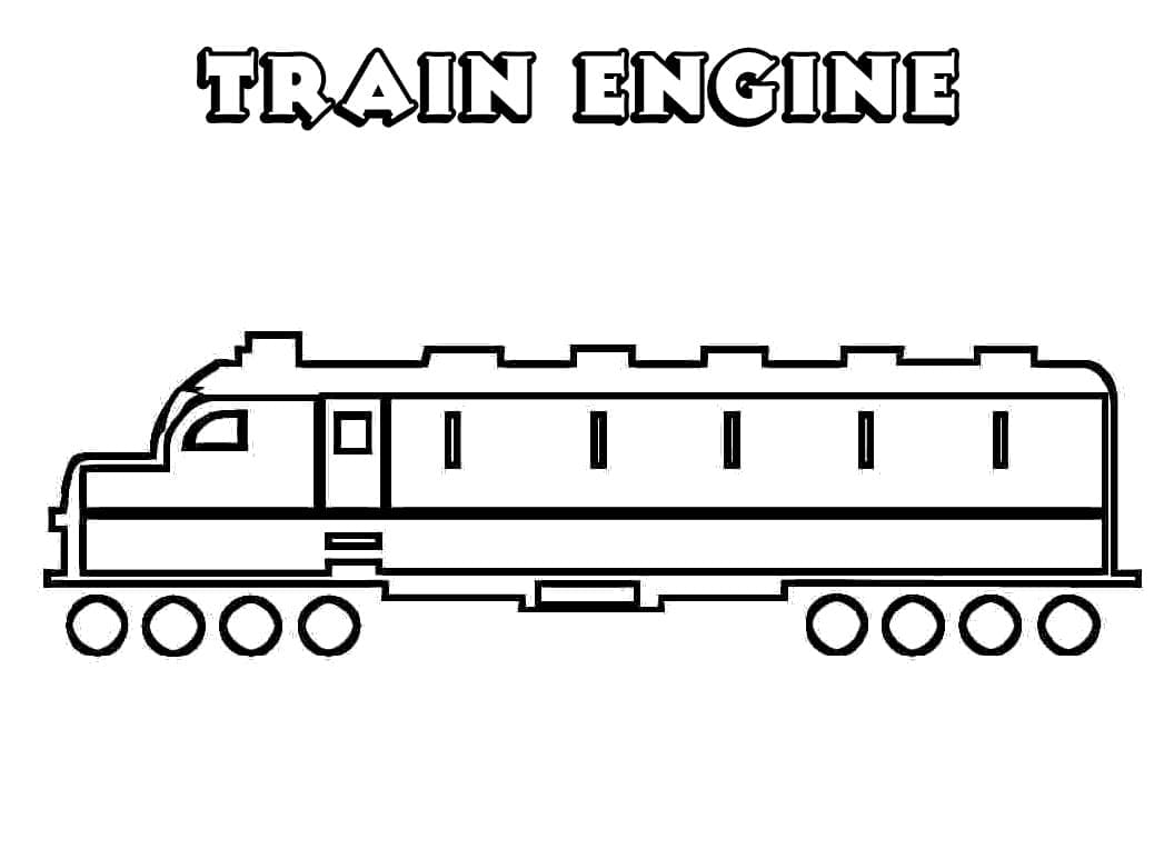 Desenho deTrem Fácil para colorir