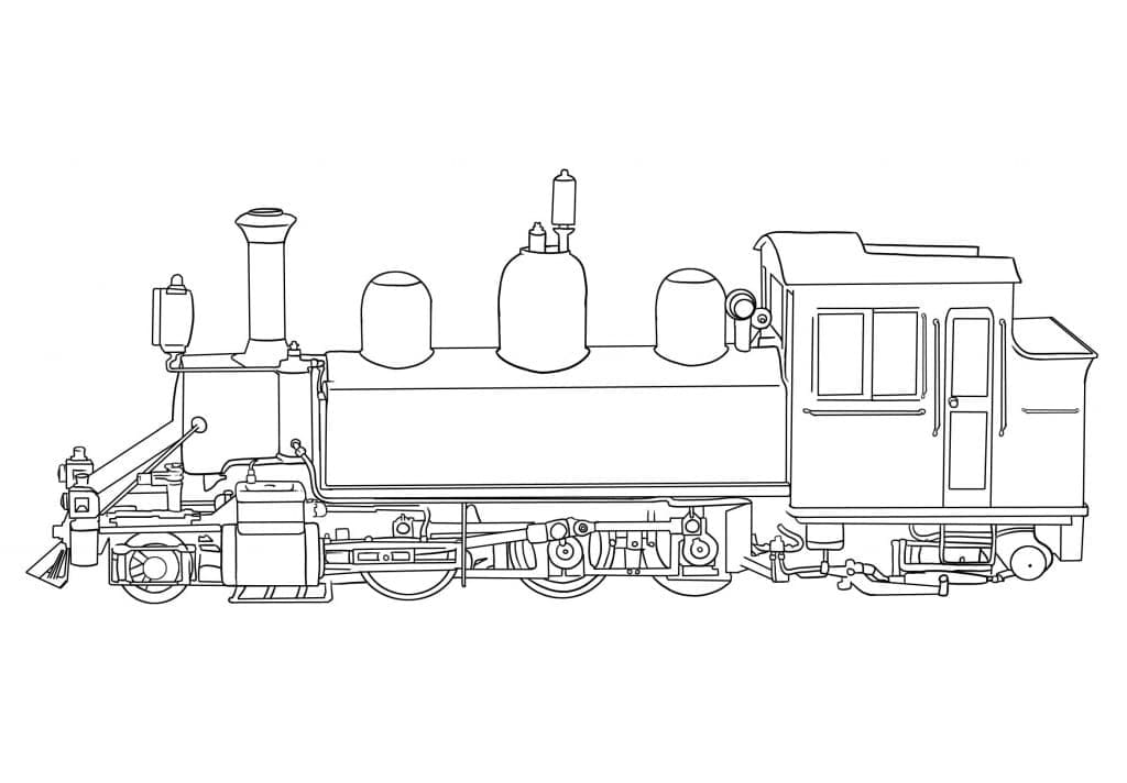 Desenho deTrem Imprimível Para Crianças para colorir