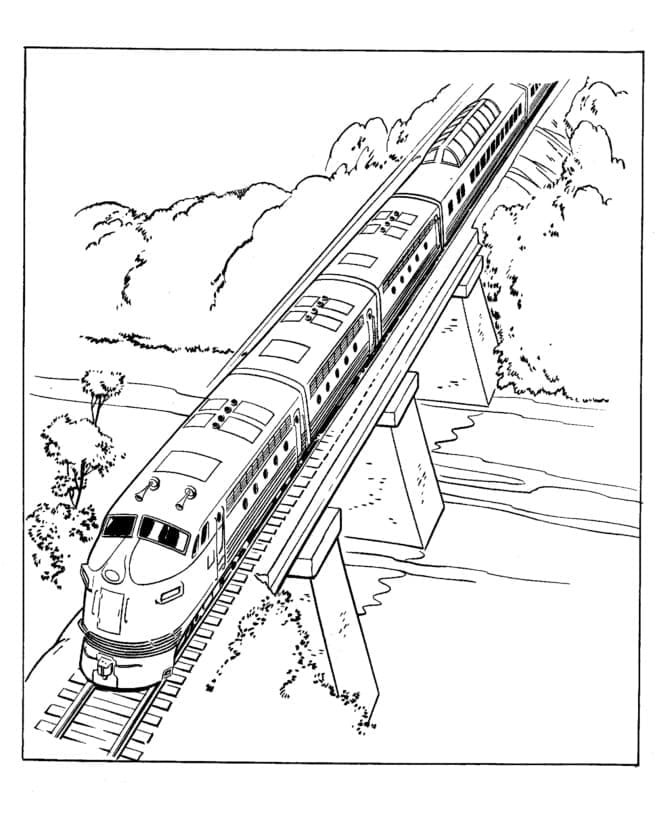 Desenho deTrem Normal para colorir