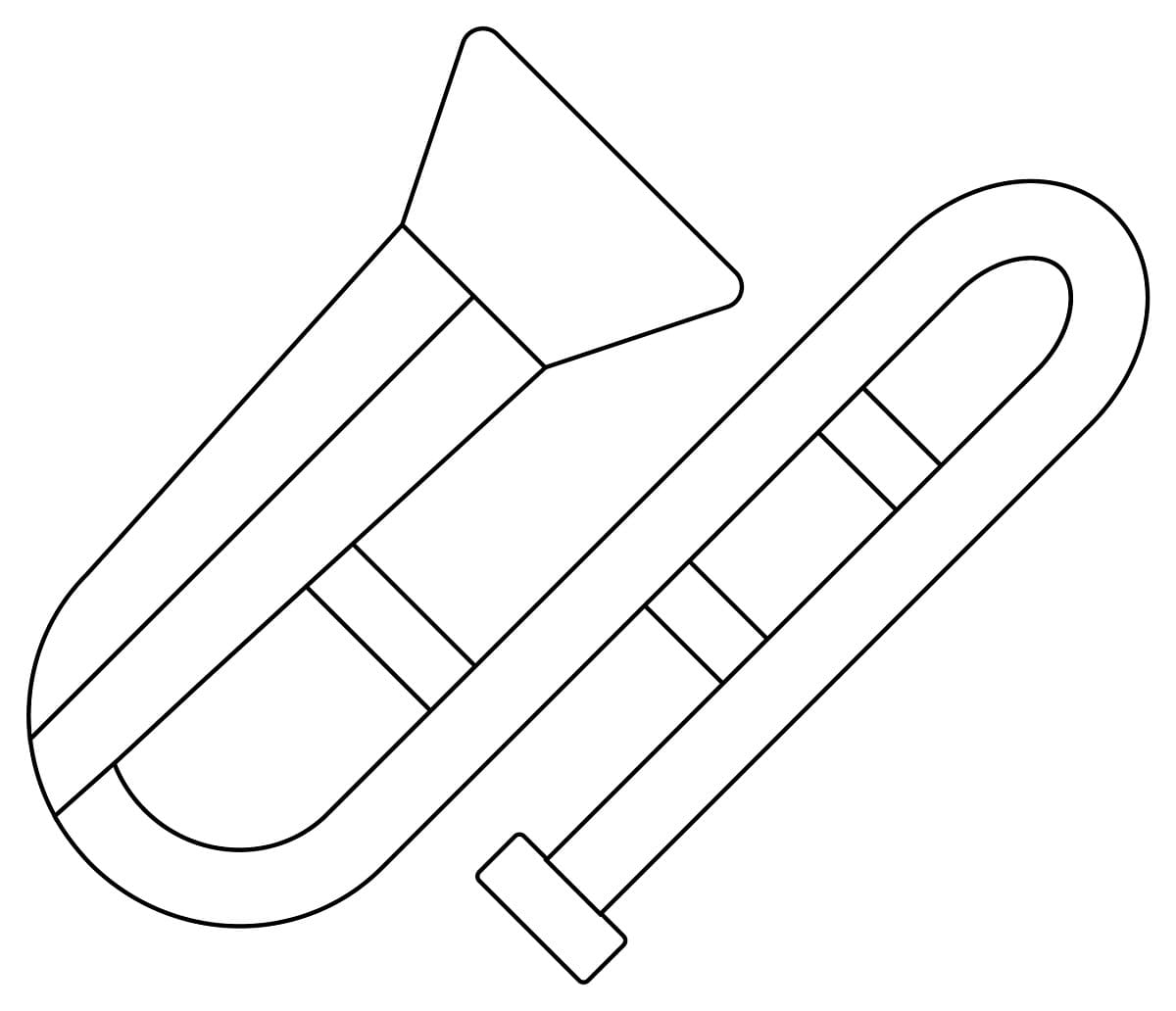 Desenho deTrombone Simples para colorir