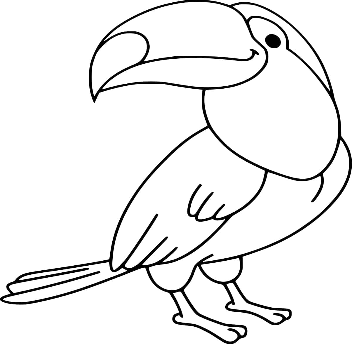 Desenho deTucano Muito Fofo para colorir