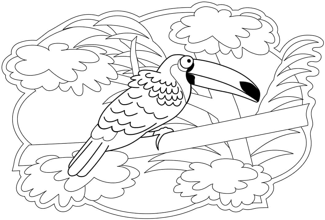 Desenho deTucano Para Crianças para colorir