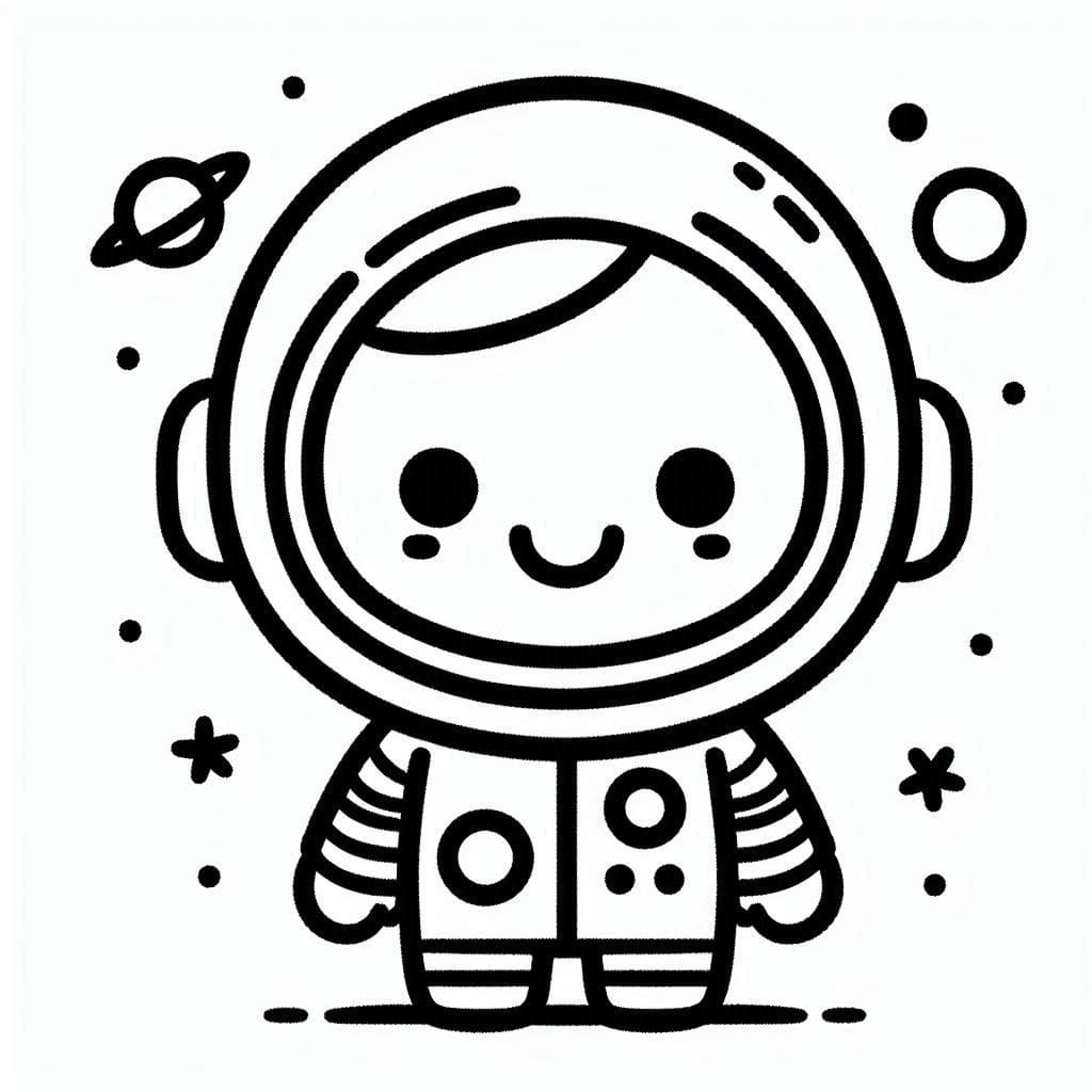 Desenho deUm Astronauta Fofo para colorir