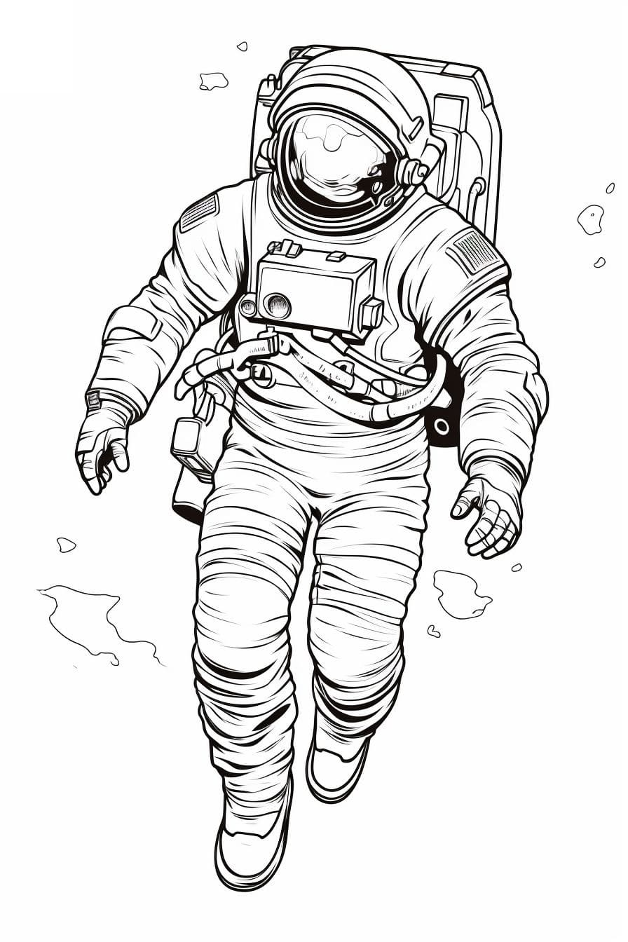 Desenho deUm Astronauta para colorir