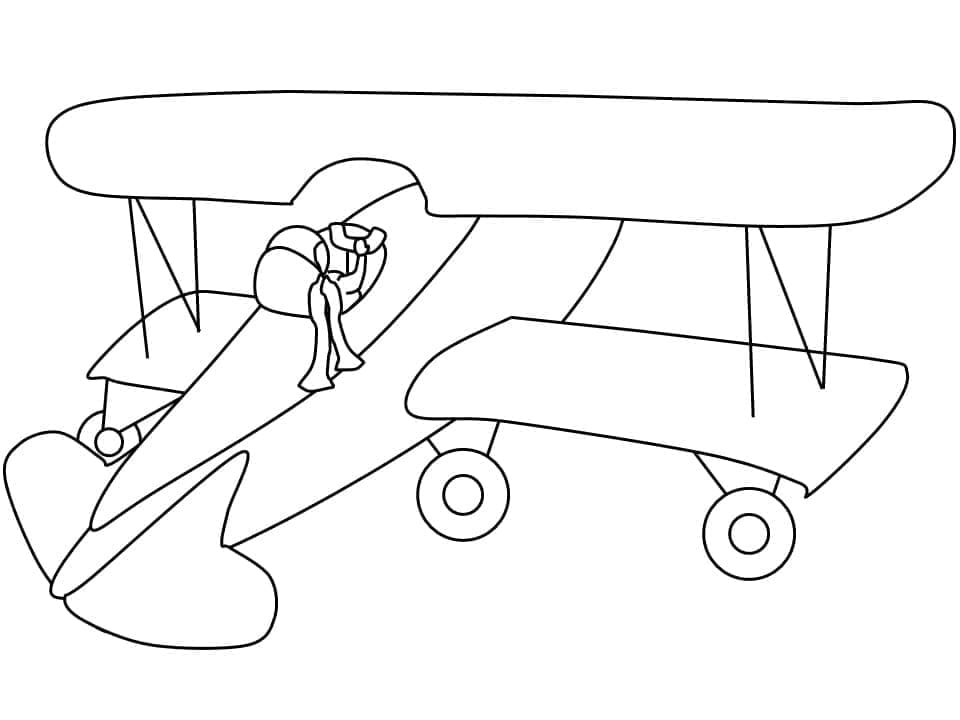 Desenho deUm Avião Normal para colorir